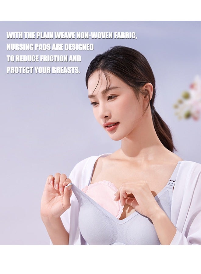 30 Pcs Disposable Breast Shields Pads Nursing Pads Individually Wrapped Leak-Proof Nipple Pads Breast Pads (White+Pink) - Image 3